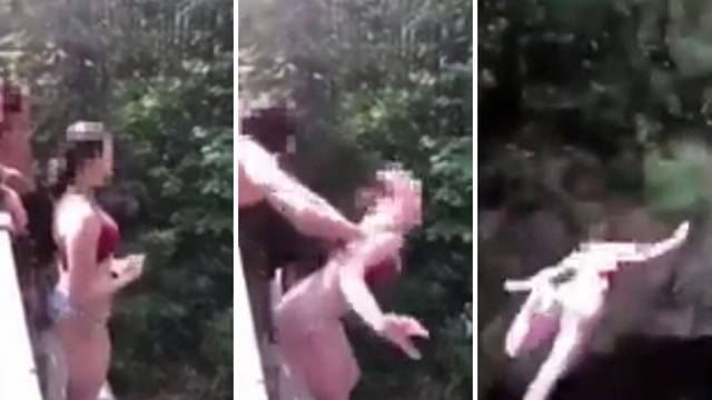 Šokantan video: Djevojčica sa mosta gurnula svoju prijateljicu