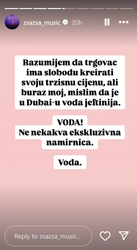 Zsa Zsa otkrila koliko je platila bocu vode: U Dubaiju je jeftinija