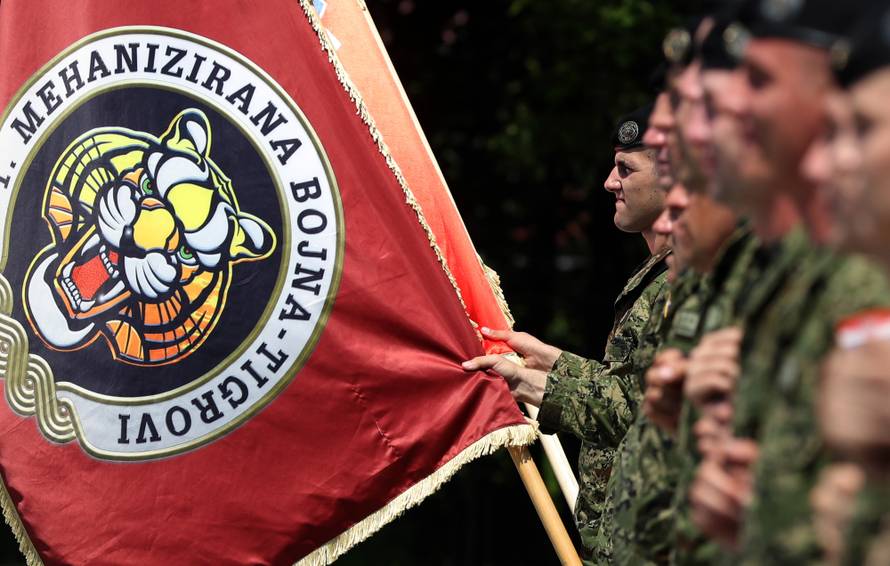 Zagreb: SveÄanost imenovanja vojarne  Croatia  imenom 1. gardijska brigada Tigrovi