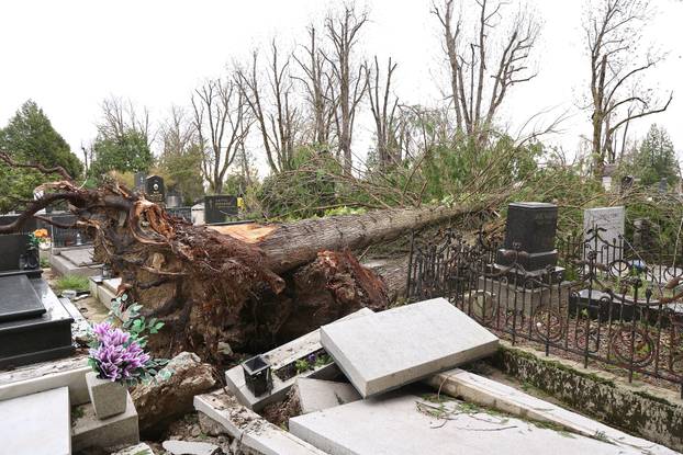 24sata Zagreb: Poljedice velikog nevremena na Mirogoju