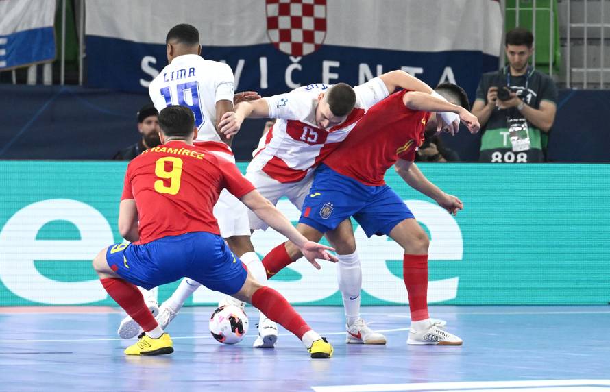 Susret Hrvatske i Španjolske u polufinalu Europskog prvenstva u futsalu