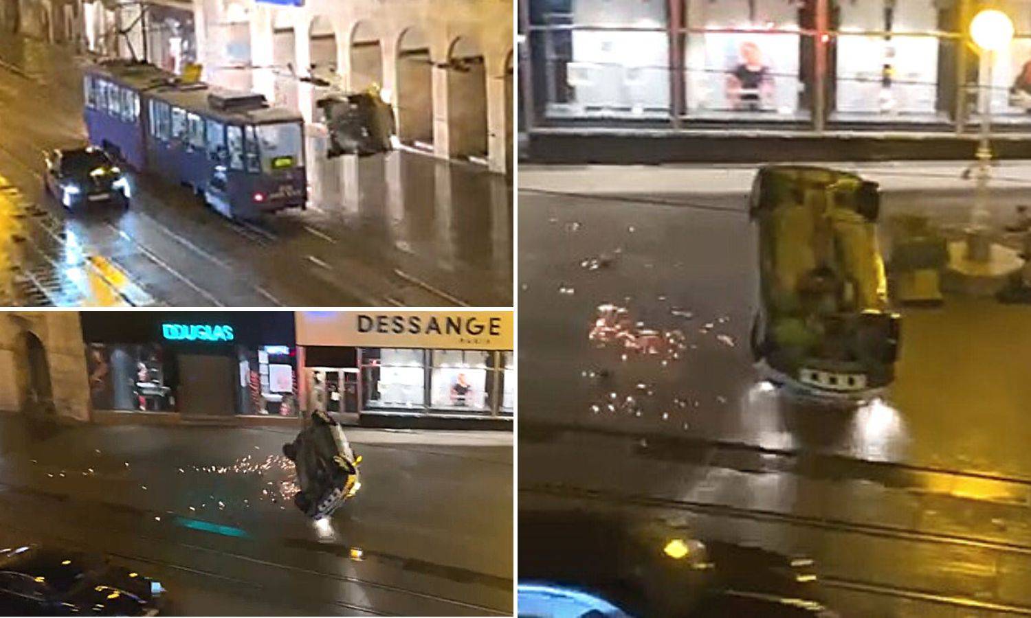 Snimka iz Zagreba! Jure Ilicom, eksplozije, iskre, auto na krovu: 'Strah me, pa tamo mi kći hoda'