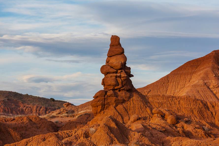hoodoos formation in the Utah desert, USA.