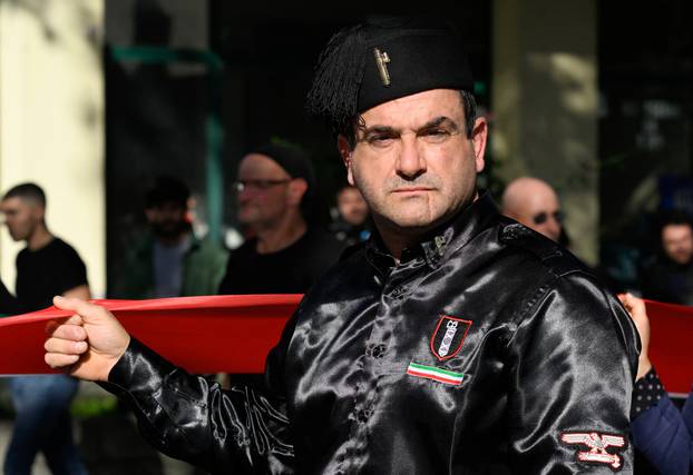 Neo-fascists mark the 100th anniversary of Mussolini's march on Rome, in Predappio