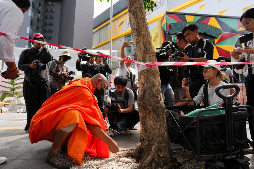Site of a deadly fire at a pub in Bangkok