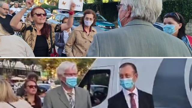 Prosvjednici pred splitskom bolnicom izvrijeđali ravnatelja: 'Sotone, struku nećete lagat'