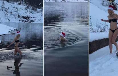 Iris na prvi dan nove godine zaplivala u ledenom jezeru