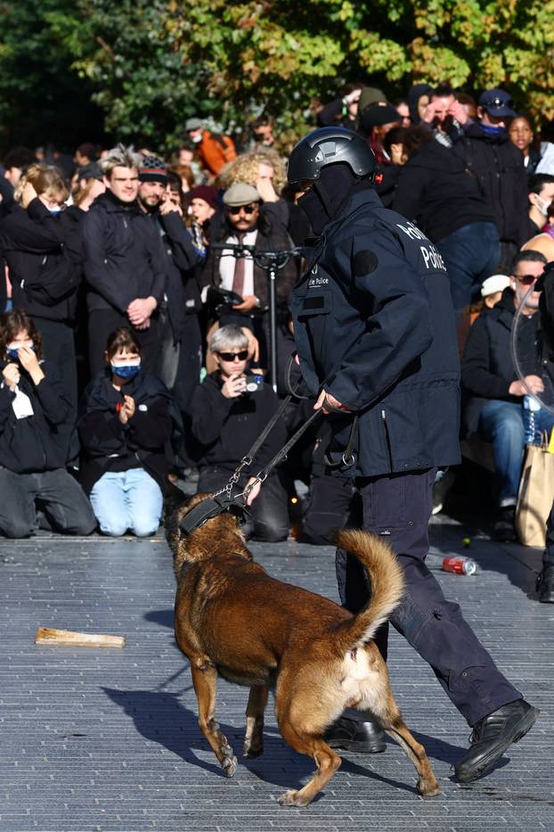 Students' protest in Brussels