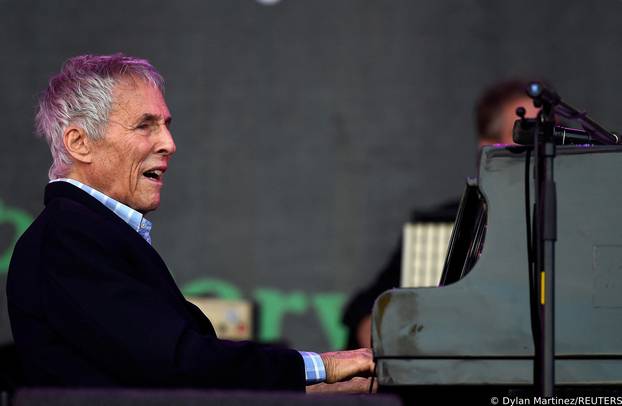 FILE PHOTO: Burt Bacharach performs on the Pyramid stage at Worthy Farm in Somerset during the Glastonbury Festival