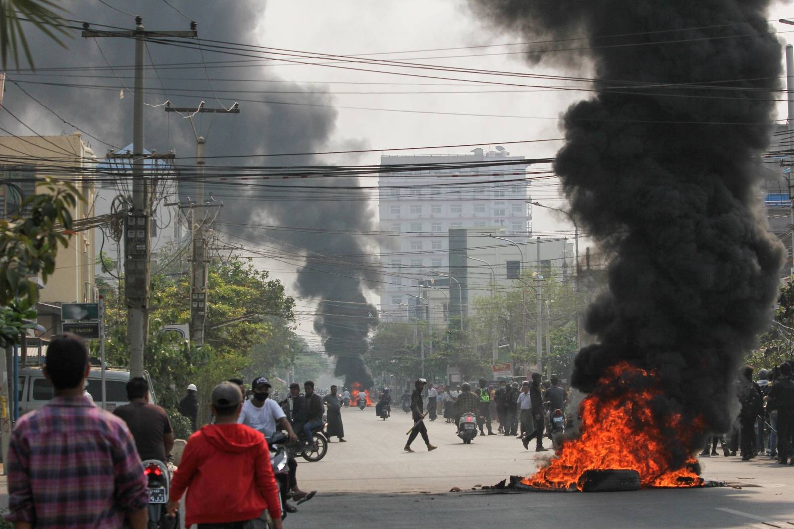 Protest against the military coup, in Mandalay