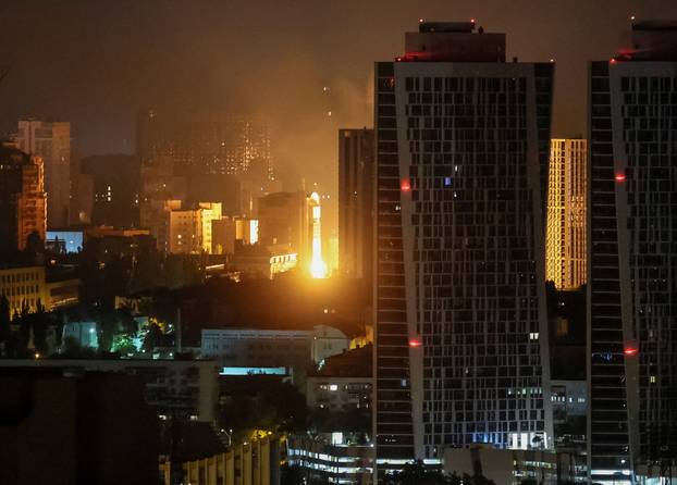 Russian drone and missile strike in Kyiv
