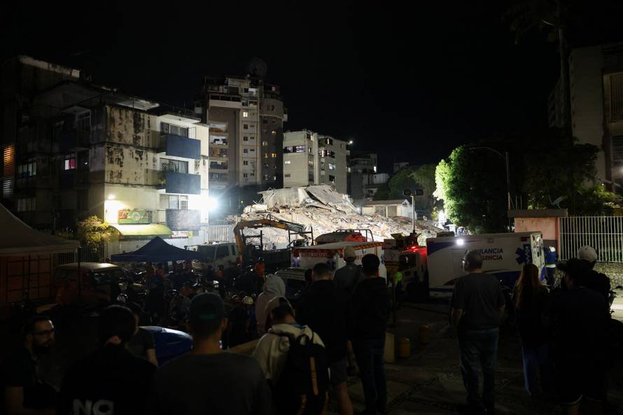 Aftermath of earthquakes in Caracas