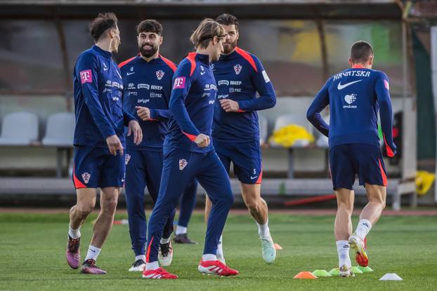 Trening hrvatske nogometne reprezentacije na splitskom Poljudu