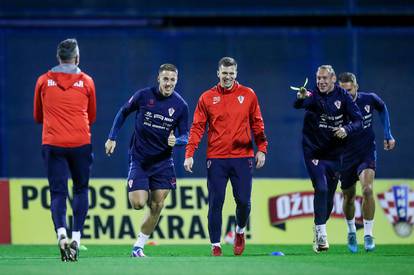 Zagreb: Trening nogometne reprezentacije uoči utakmice s Latvijom