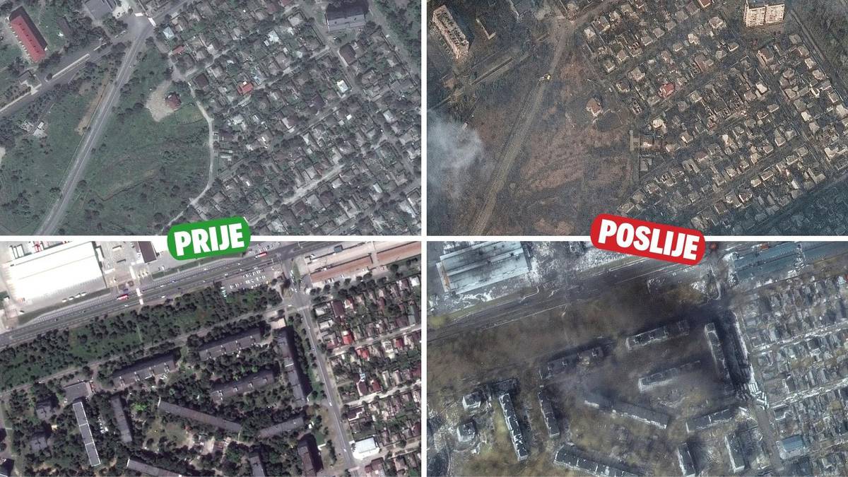 FOTO Mariupolj iz zraka prije i poslije napada, rat u Ukrajini, bombardiranje | 24sata