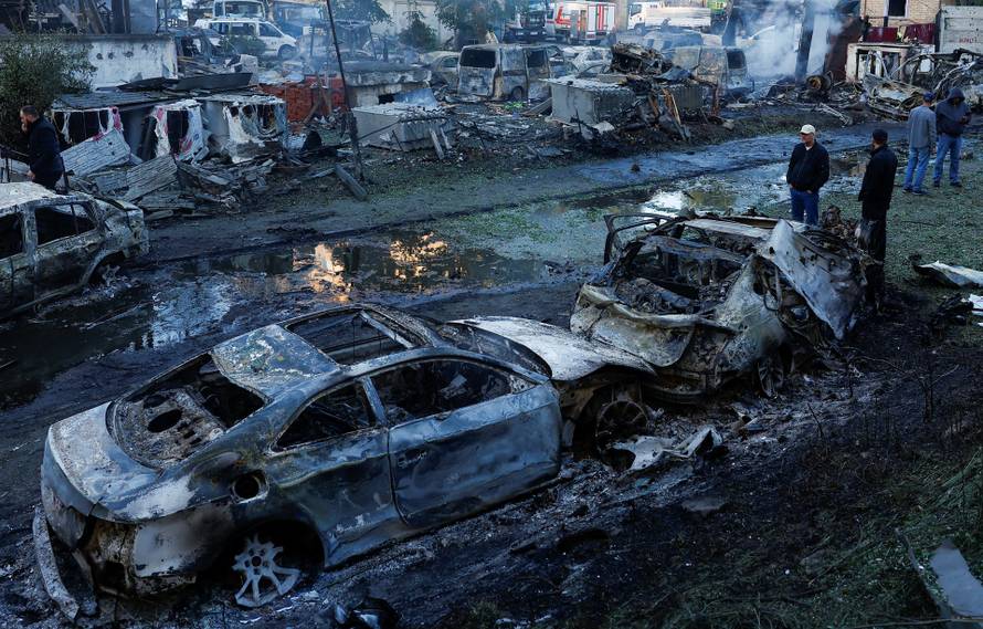 Aftermath of a Russian missile and drone attack in Kyiv
