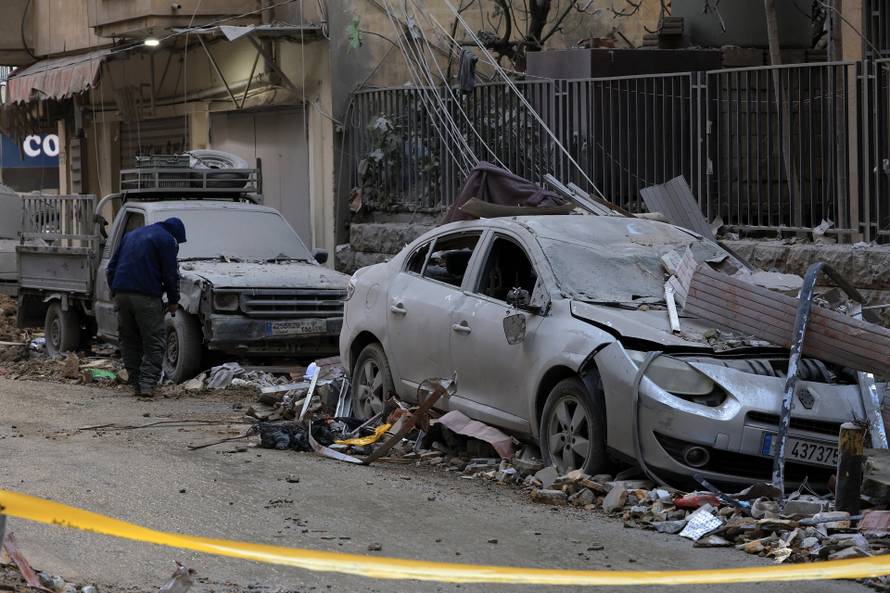 Aftermath of an Israeli strike, in Beirut