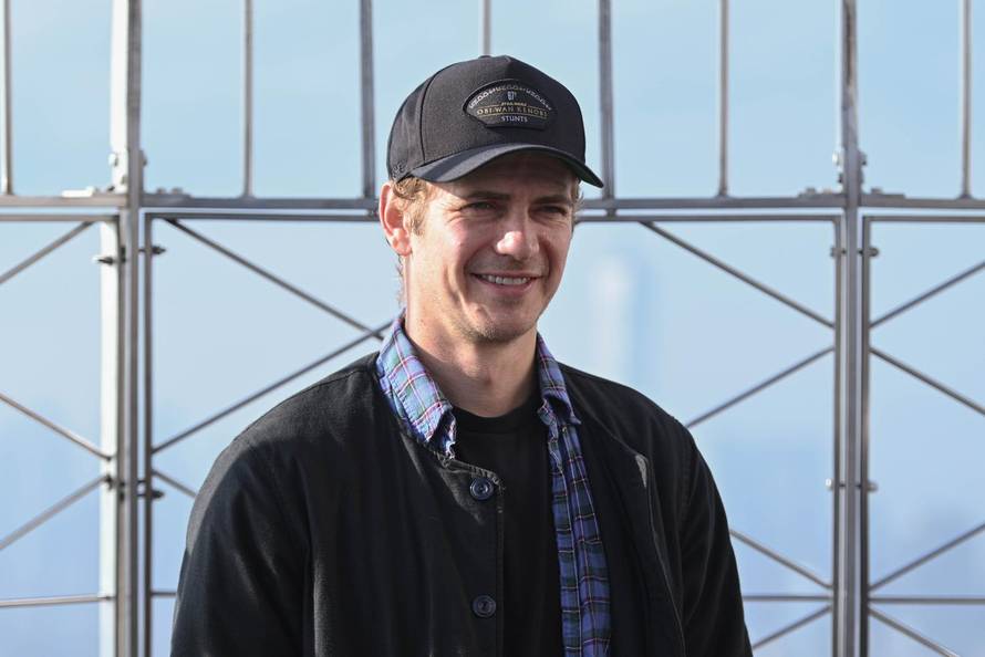 Hayden Christensen and Hugh Jones at the Empire State Building