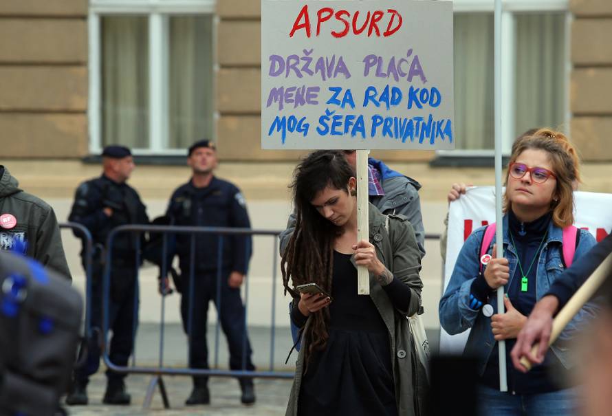 Prosvjed mladih: 'U Njemačku bih na odmor, a ne na bauštelu'