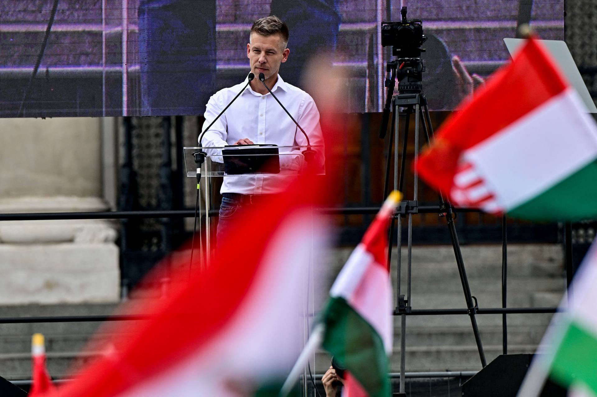 Anti-government protest, in Budapest