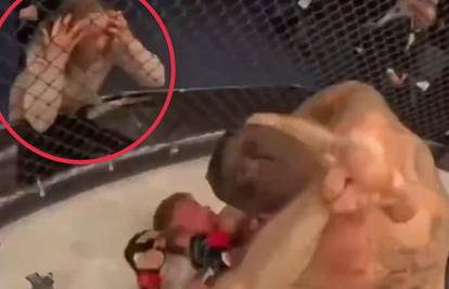 Nevjerojatan video: MMA borac primao batine u kavezu, a onda je dotrčala njegova supruga...