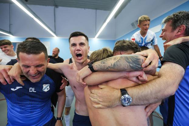 Igrači Rijeke slave osvajanje prvenstva Hrvatske