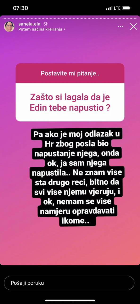 Sanela iz 'Braka na prvu' nije vratila Edinu prsten: 'Nije ga tražio nazad, riskantno je slati'