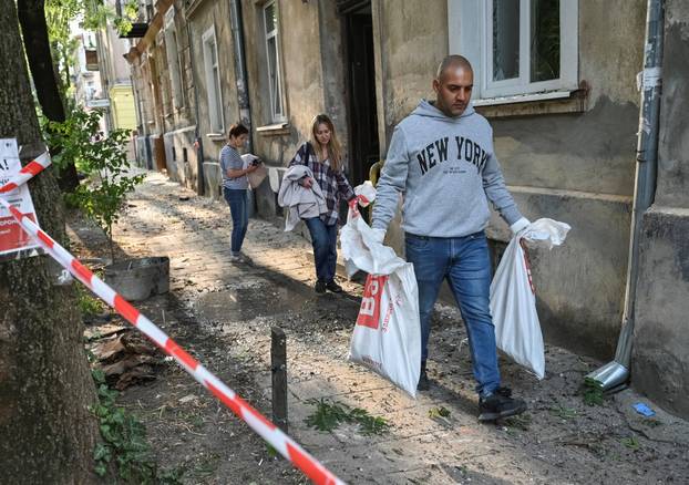 Russian drone and missile strike in Lviv