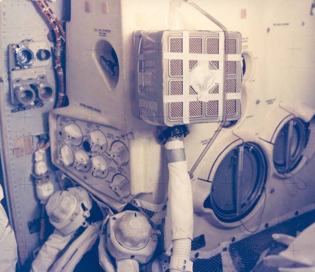 Interior View of the Apollo 13 Lunar Module and the Mailbox 