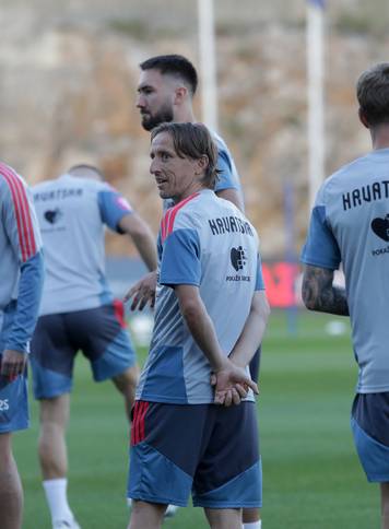 Rijeka: Trening Hrvatske nogometne reprezentacije na Rujevici