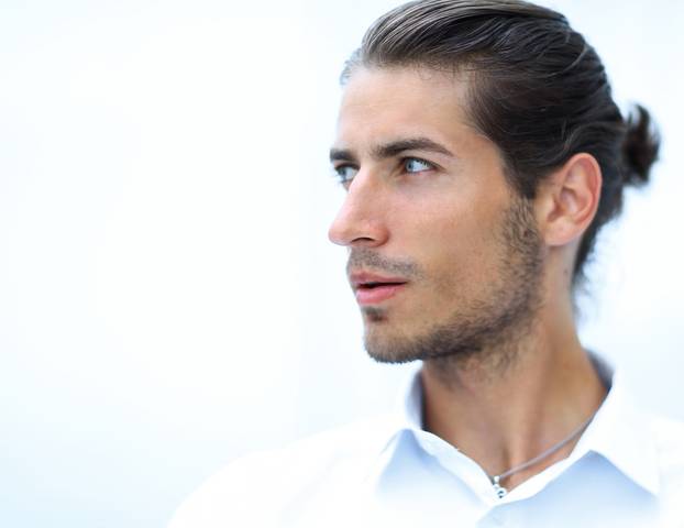 closeup.face of beautiful business person.