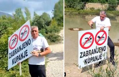 Bulj postavio tablu na izvoru Cetine i sukobio se s kupačima: Alo, izađi vani, nije ti ćaćino...