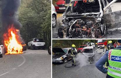 VIDEO Izgorio auto u Zagrebu, vatra zahvatila još dva: 'Tako je gorjelo da su se felge topile...'