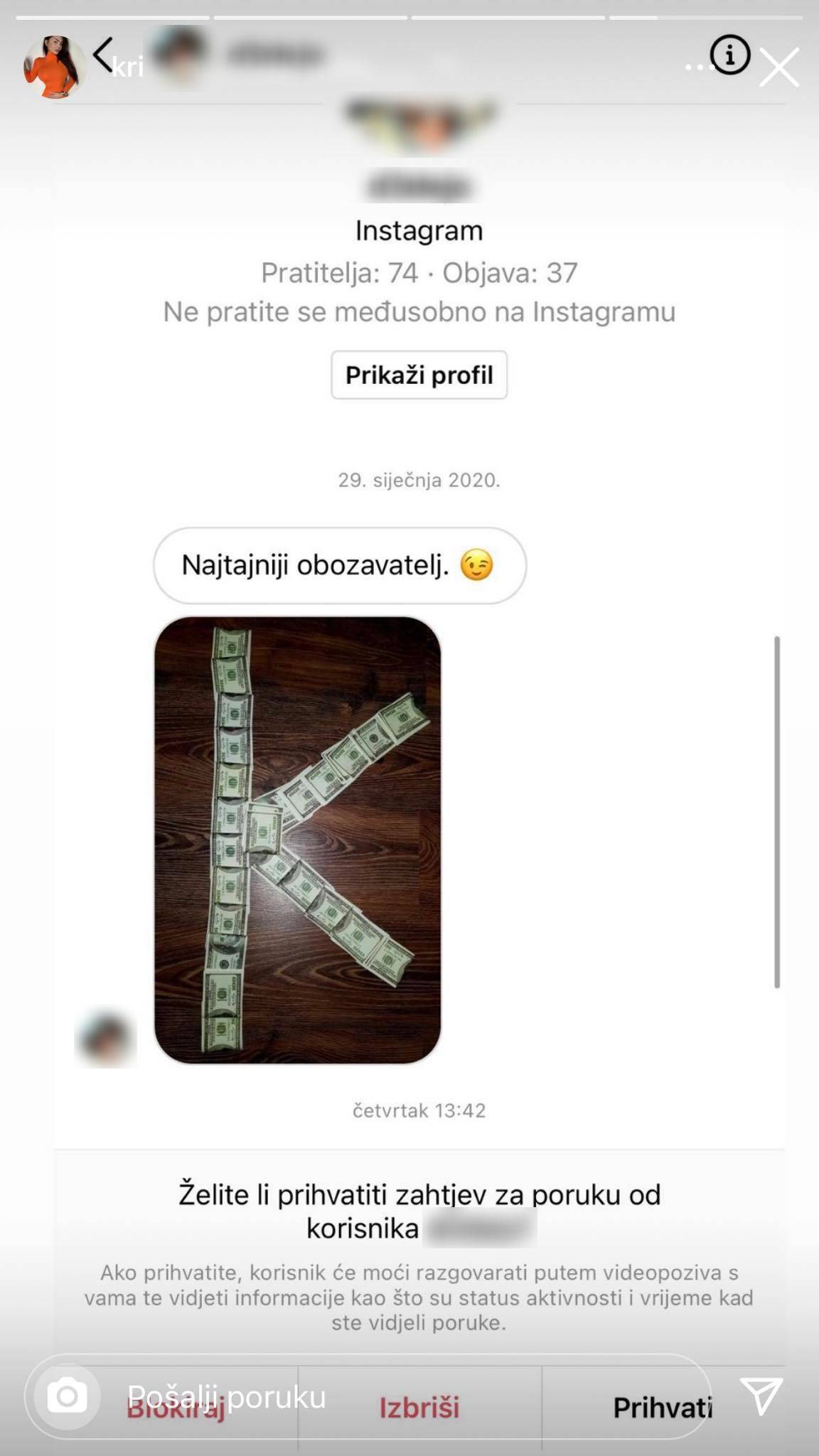 Mandarina objavila Hrvate koji joj nude novac: Za seks 4000 €