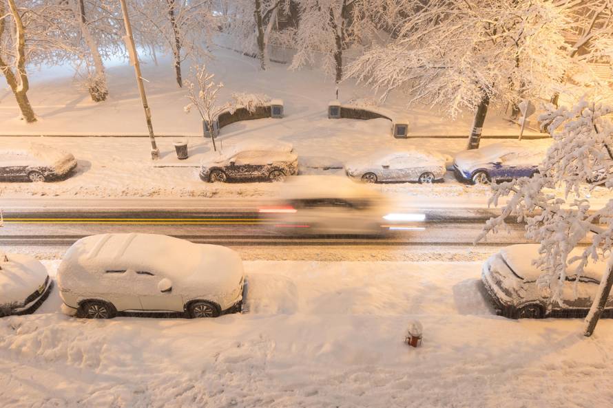 Snowfall in Jersey City, New Jersey, USA - 22 Feb 2026