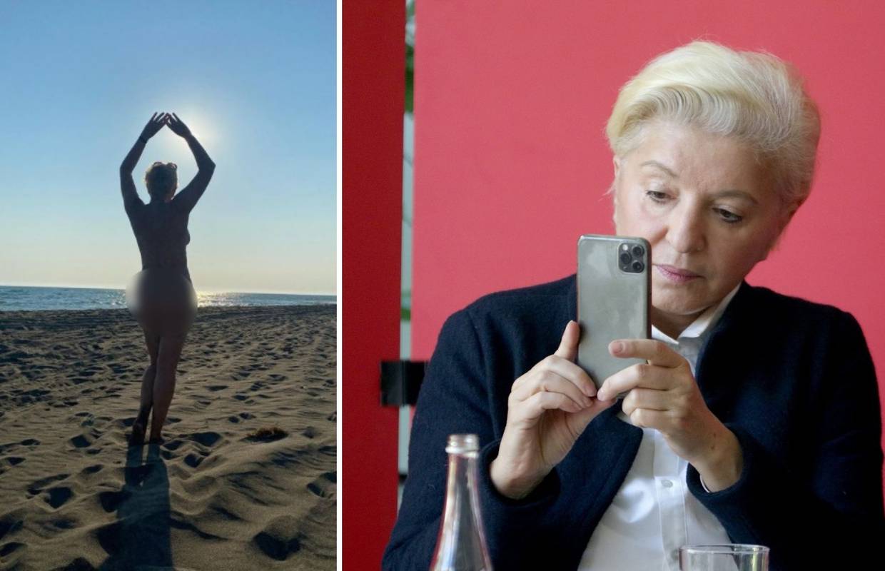 Glumačka diva (64) pozirala na plaži potpuno gola: 'Predivna si ženo kao Miloska Venera'