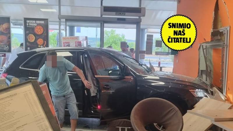 VIDEO Umjesto kočnice stisnuo gas: Austrijanac uletio u kafić na odmorištu. Dobit će kaznu