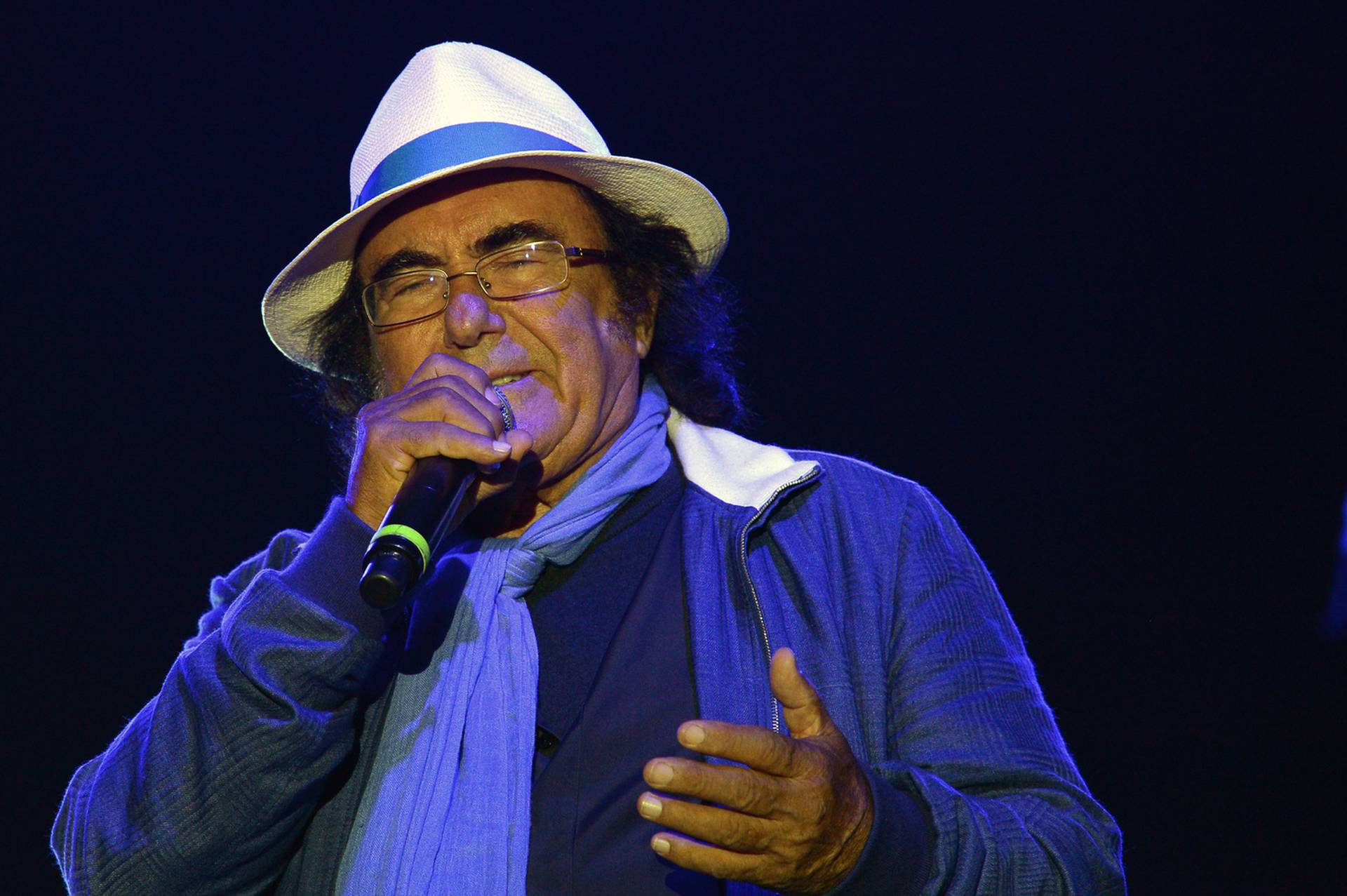 The singer Al Bano Carrisi during the concert at the 12th World Chili Pepper Fair