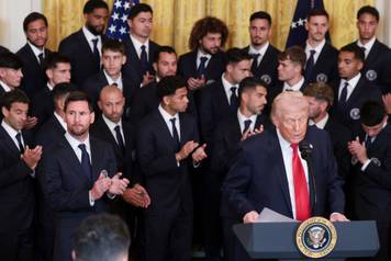 U.S. President Donald Trump honors reigning MLS champion Inter Miami CF players and team officials in Washington