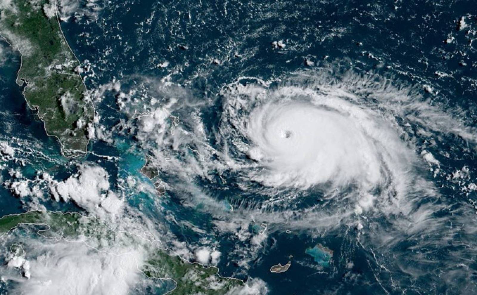 Hurricane Dorian is seen from NOAA's GOES-East Satellite, over the Atlantic Ocean