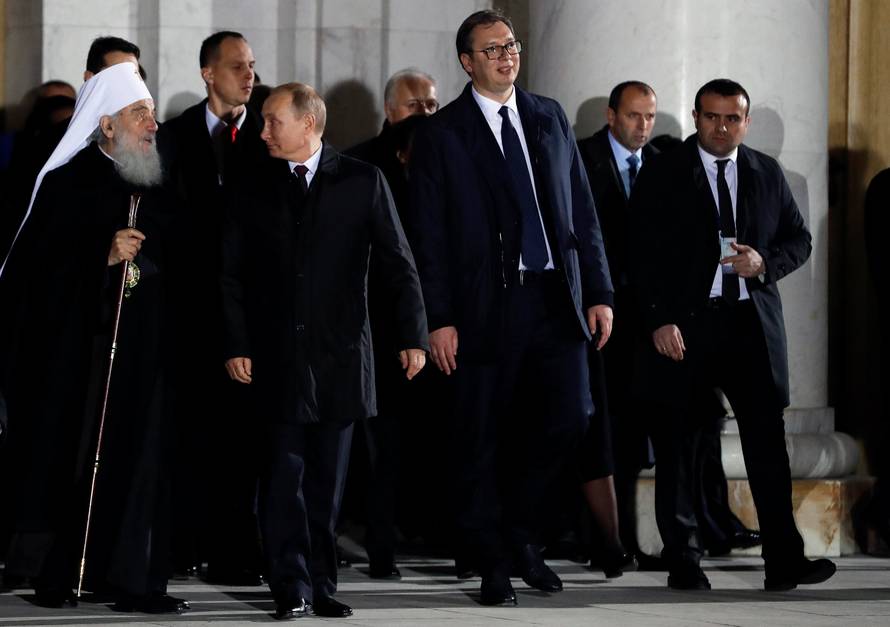 Russia's President Vladimir Putin visits Serbia