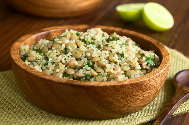 Quinoa Salad with Lentil and Parsley