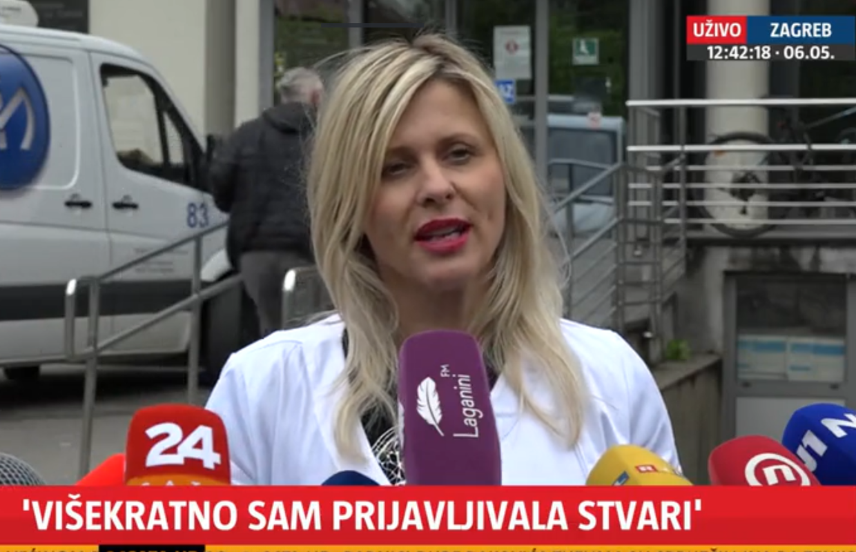 Prosvjed liječnika ispred Klinike za tumore: 'Zadravec me jutros napala. Bolnica nije ničiji talac'
