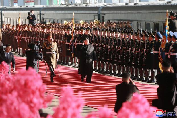 North Korean leader Kim Jong Un departs for a summit in Hanoi