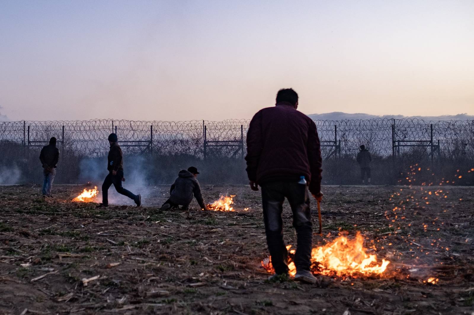 Migrants at the Greek-Turkish border