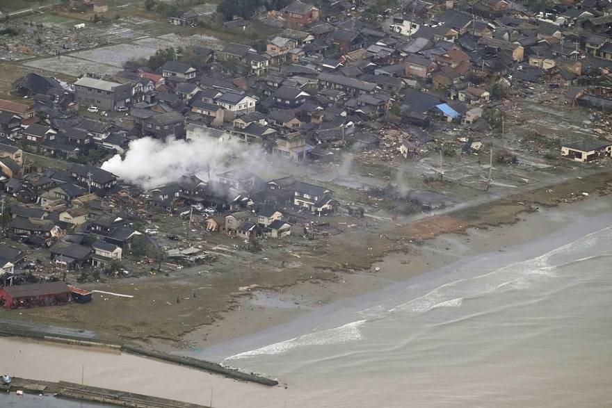 snimke iz zraka japana nakon potresa