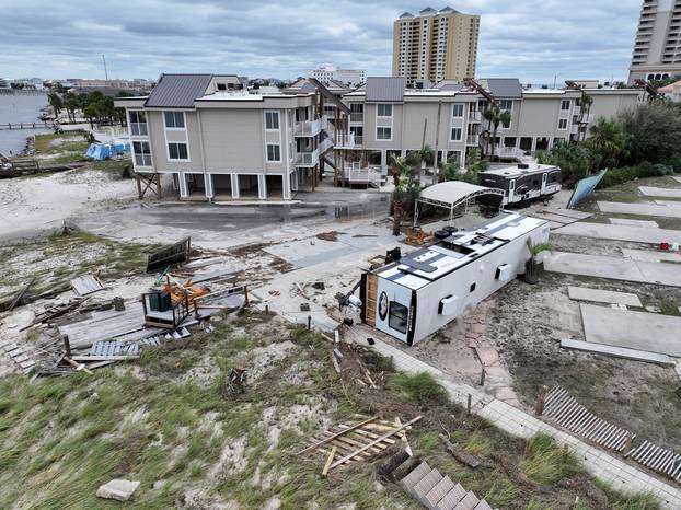 Aftermath of Hurricane Isaias, in Gulf Breeze, Florida