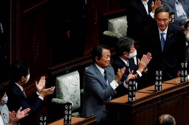 Parliamentary session to inaugurate Yoshihide Suga, who won the Liberal Democratic Party presidential election as prime minister, in Tokyo