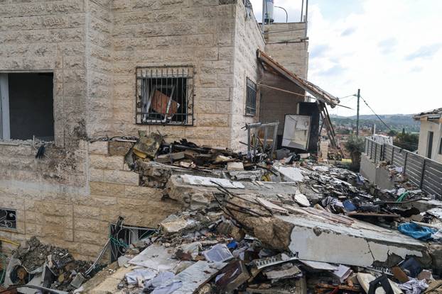 Aftermath of an Iranian strike in Beit Shemesh