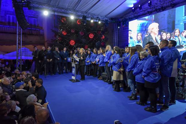 Zadar: Kolinda Grabar Kitarović na Narodnom trgu održala predizborni skup